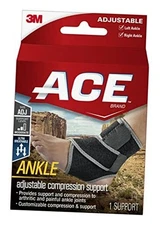  Brand Adjustable Compression Ankle Support, Moderate 1 Count (Pack of 1)