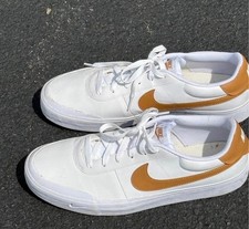 Nike Men s Athletic Sneakers White Brown Soli...