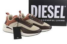 DIESEL Men Sneakers S-Serena Low EU45 Brown Laced Almond Toe RRP130