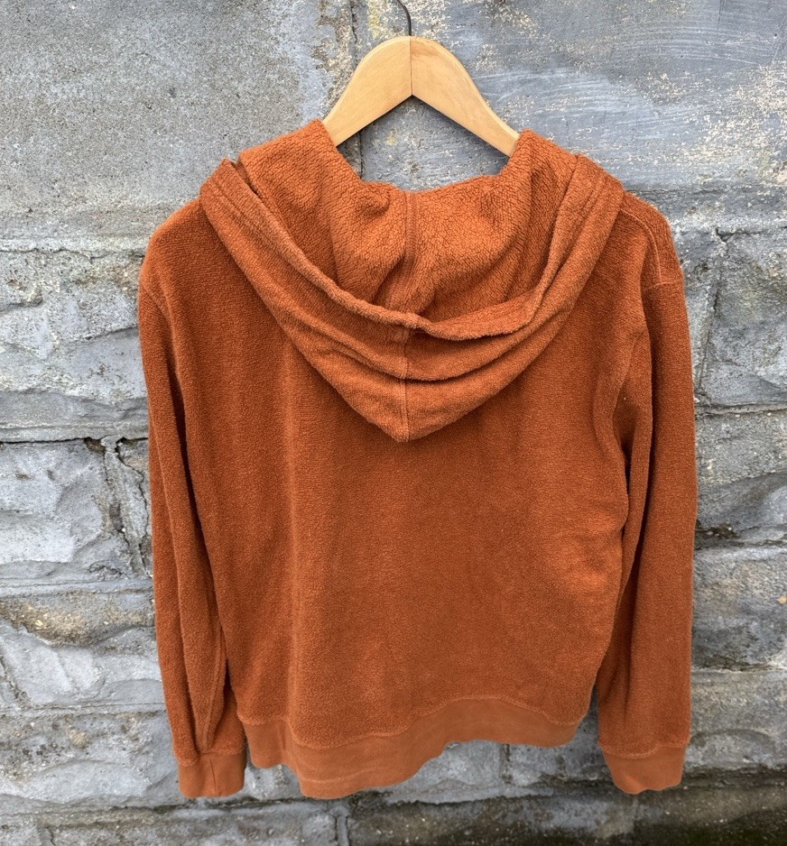 Outerknown Hoodie Mens L Orange Hightide Pullover Outdoor Terry Organic Surf