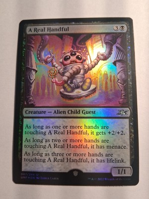 A Real Handful - FOIL - Unfinity #87 NM Magic the Gathering MTG Acorn Uncommon