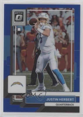 2022 Panini Donruss Optic Blue Prizm 11/179 Justin Herbert #108 3hd
