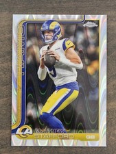 2025 Topps Chrome Matthew Stafford Raywave Refractor #169 Rams MVP