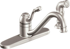 Moen Chrome CA87009 1 Handle Kitchen Faucet with Side Spray, No Size