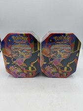 Pokemon Mega Charizard -Set of 2- Tins Sealed In Hand