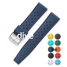 FKM Wristband 20mm 22mm Rubber Watch Band Strap Dustproof Bracelet Universal