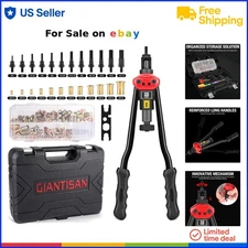 Rivet Nut Tool Kit 16-Inch with 12 Mandrels 176pcs Assortment Heavy Duty