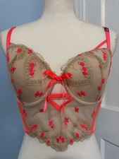 New Victoria  s Secret Dream Angels Lightly-Lined Heart Embroidery Corset 36D