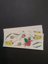 Creative Memories ~ Lot of Ten Studio Stickers ~ 2" x 5"  Red And Yellow Flowers