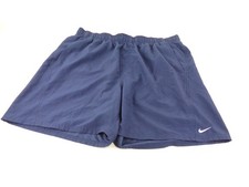 Nike Swim Trunks Shorts Mens XL Blue Mesh Lined Drawstring 6" inseam Swoosh