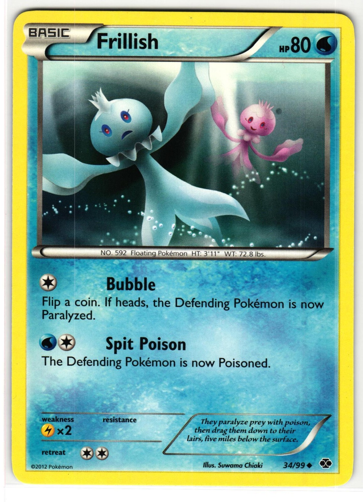 FRILLISH 34/99 NEXT DESTINIES ENGLISH POKEMON TCG