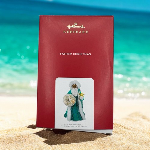 2021 HALLMARK ORNAMENT New Father CHRISTMAS African American SANTA Coastal Beach - Picture 3 of 20