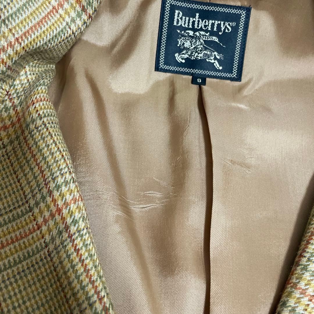 BURBERRY Houndstooth pattern wool Jacket Blouson … - image 14