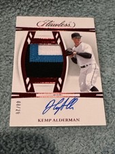 2024 Panini Flawless KEMP ALDERMAN DRAFT PATCH AUTO /20 Miami Marlins #DPA-KA
