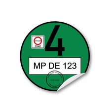 Offizielle Grüne Umweltplakette - 100% Legal...