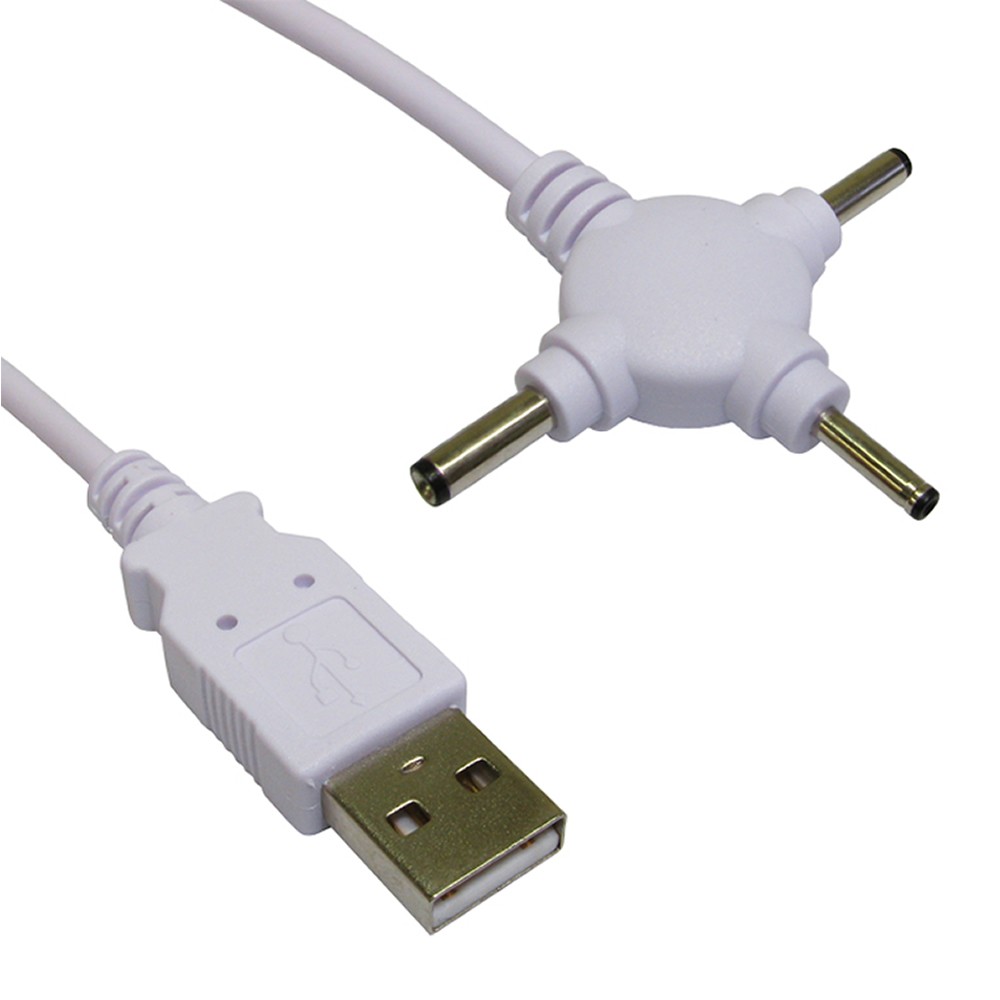 1.5m Triple Head USB Power Cable 5V DC 2.5mm 3.0mm & 3.5mm DC Jack [003055]