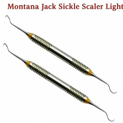 2 X Periodontal Montana Jack Sickle Scaler Light Double Ended Dental Instruments