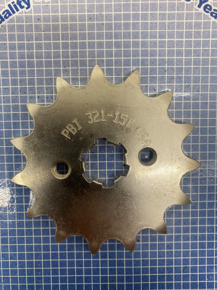 Roda dentada dianteira de aço PBI 321-15 15T Honda CRF110 Grom Z50 CT70 XL80 - Imagem 2 de 4