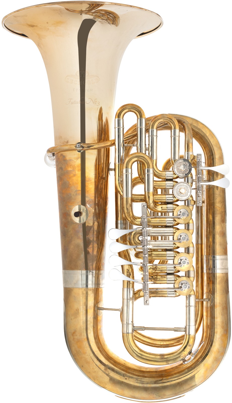 Lechgold F Tuba Futuba Andreas Fuetsch Goldmessing 6 Ventile roh Koffer Gigbag