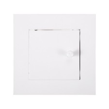 Access Panel (4"x4") Aluminum Plumbing Access Door Lock-in Installation, White