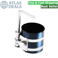 Durable 3" Piston Ring Compressor Tool - Adjustable 2-6.9" Installation Capacity