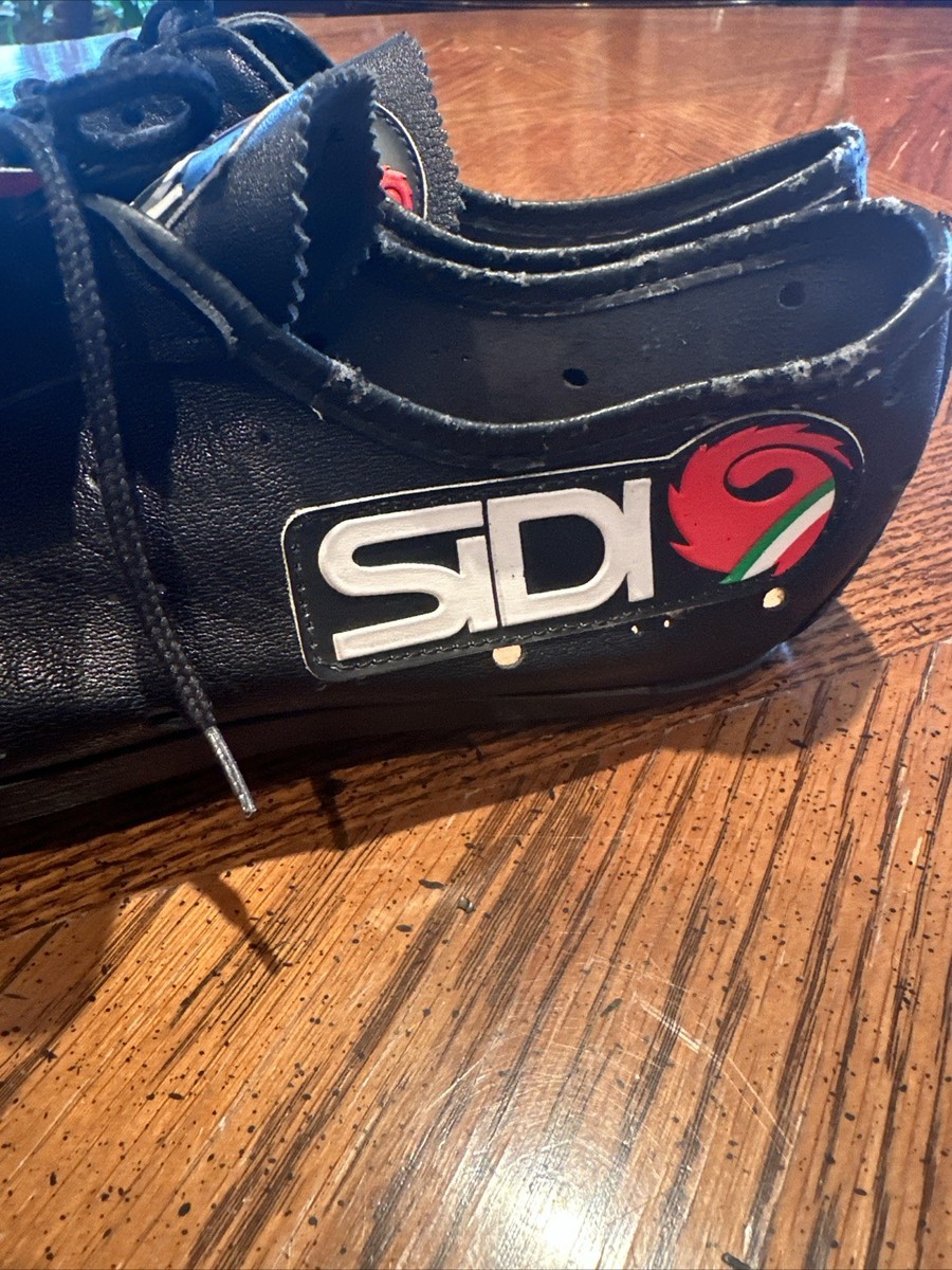 NEW!! Vintage SIDI Leather Cycling Shoes Retro 40 EU Size Italy