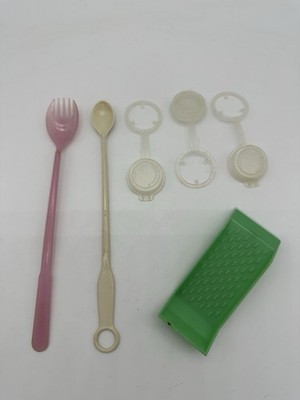 Assorted Vintage TUPPERWARE Kitchen Accessories Mini Zester Spoons Keep-Kaps