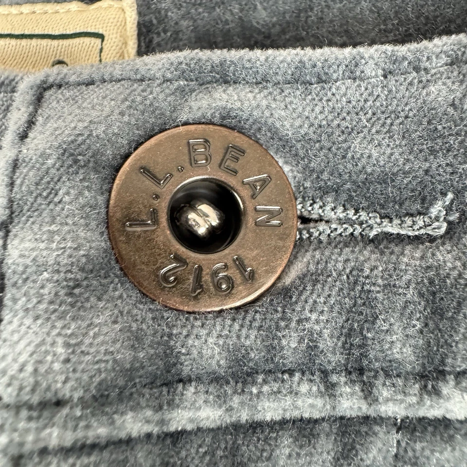 Pantalones LL Bean para mujer 18 Reg 38x29 terciopelo azul suave calce recto años 90 Foto 4 de 4