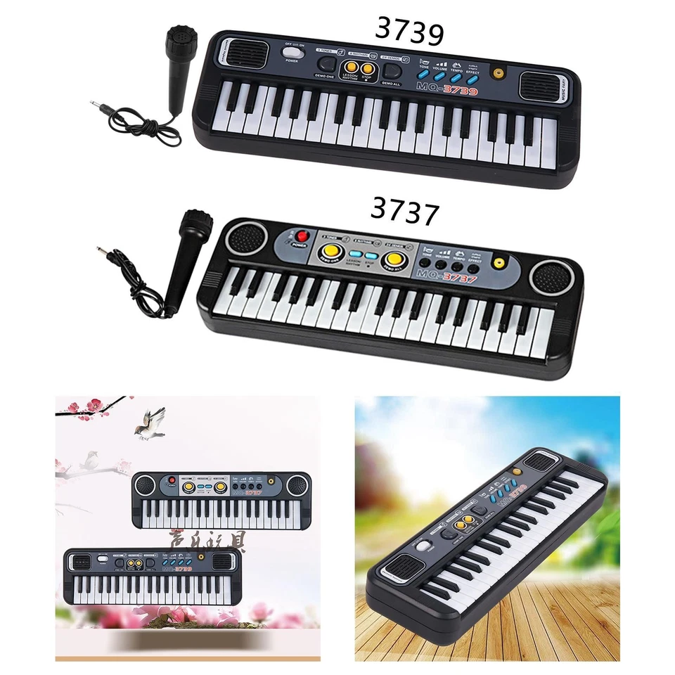 MARKENLOS 37 Tasten Mini Portable Digital Electric Piano Keyboard mit 24 Demo Songs