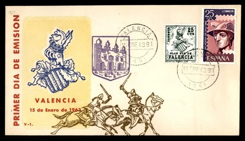Mayfairstamps Spain FDC 1963 Valencia Coat of Arms Men Fighting First Day Cover