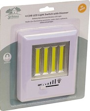 St Helens Home and Garden 4 COB LED Light Switch with Dimmer