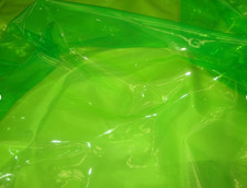 Green Plastic transparent 10 GAUGE vinyl Upholstery Fashion FOLDED