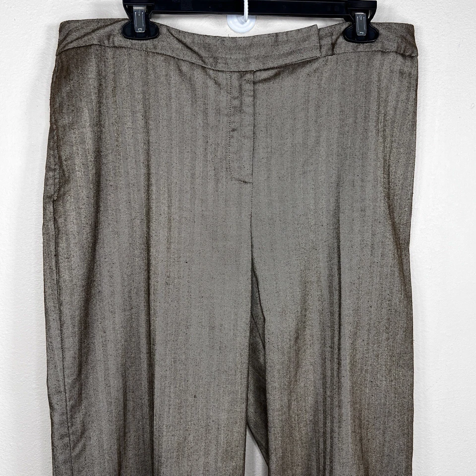 TALLA 16 VINTAGE RENA ROWAN MARRÓN ESPIGA PANTALONES PUÑOS ACADEMIA MARRÓN BRONCEADO Foto 4 de 4