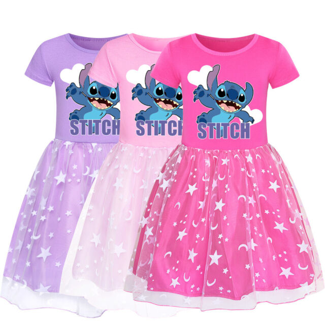 Kids Lilo and Stitch Princess Tutu Dress Summer Beach Skirt Party Birthday Dress Kids Lilo and Stitch Princess Tutu Dress Summer Beach Skirt Party Birthday Dress