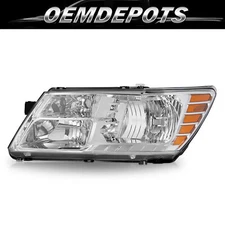 LH Headlamp For 2009-2020 Dodge Journey Headlight w/Chrome Trim Left Driver Side