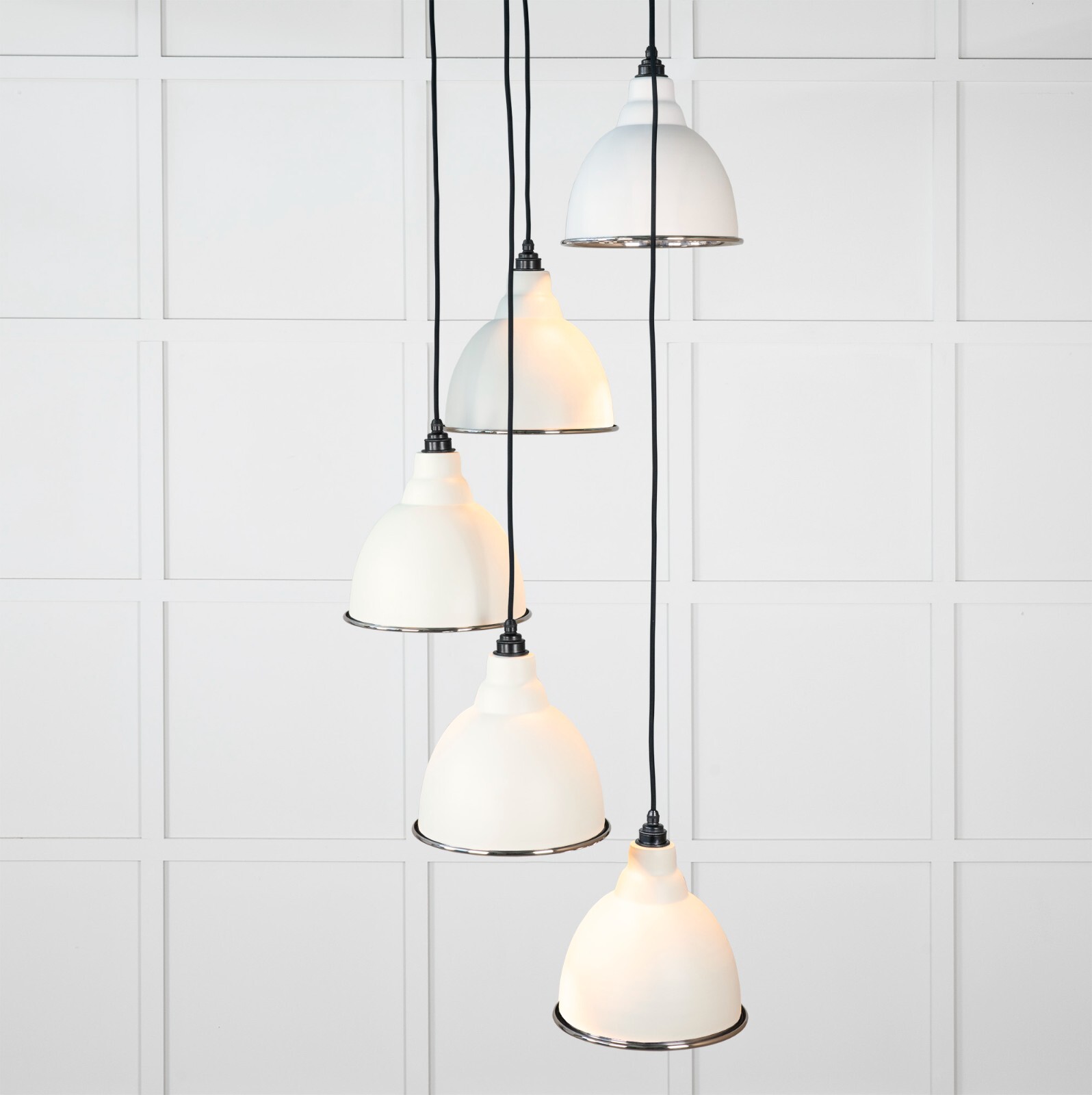 From The Anvil 49740STE Hammered Nickel Brindley Cluster Pendant in Teasel