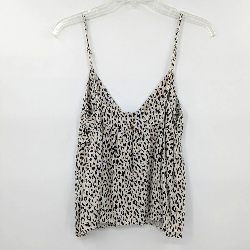 Camiseta Volcom Feminina Tamanho XS Estampa de Leopardo Babydoll Boho Coastal Cowgirl Ano Novo - Imagem 2 de 4