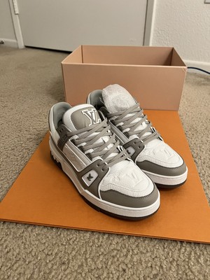 white grey trainers