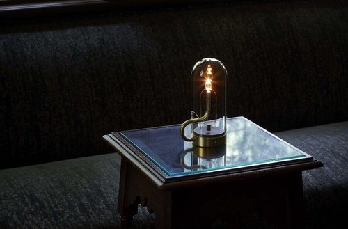 Ambientec hymn LED Rechargable Table Lighting Lamp HM-01G Gold JAPAN NEW - Picture 6 of 12
