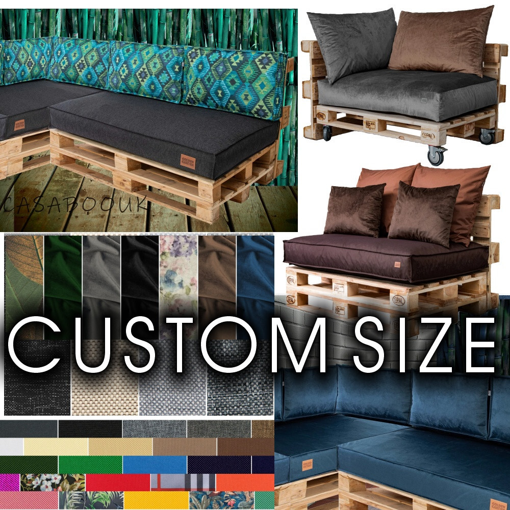 Custom size cushions Indoor Outdoor made to measure premium sofa pallet  cushion