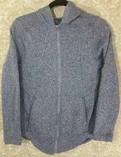 EDDIE BAUER Women  s Hoodie Sweatshirt Jacket Sz Small Blue Full Zip Athletic