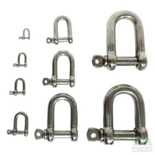Stainless Steel Dee Shackle M4 M5 M6 M8 M10 M12 M16 M20 M22 M25 Marine AISI316