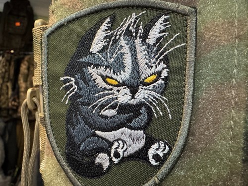 Ukrainian Military Morale Patch Evil Cat – Embroidered Tactical Badge Chevron - Picture 14 of 16