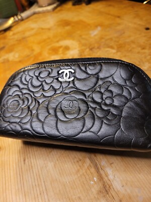 Chanel Camelia Flower Lambskin Pouch Clutch Bag | eBay