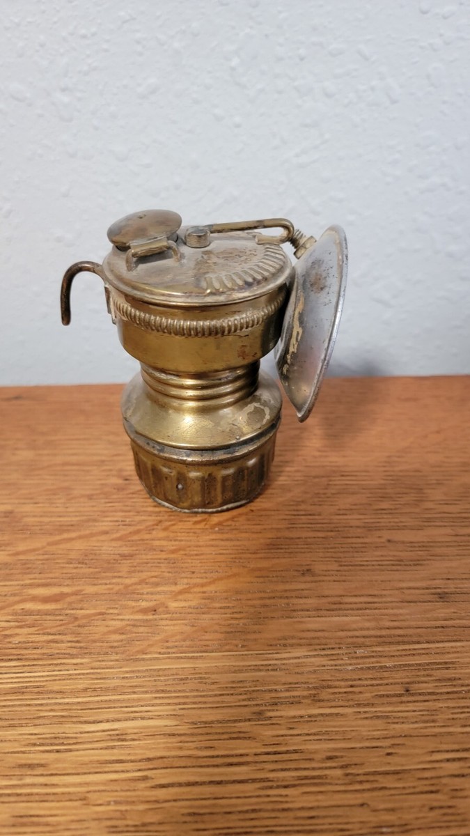 ヴィンテージ真鍮製オーナメントFOLKNER エンブレム 看板　used Guys Dropper Carbide Miner Lamp Shanklin Mfg Vintage Antique