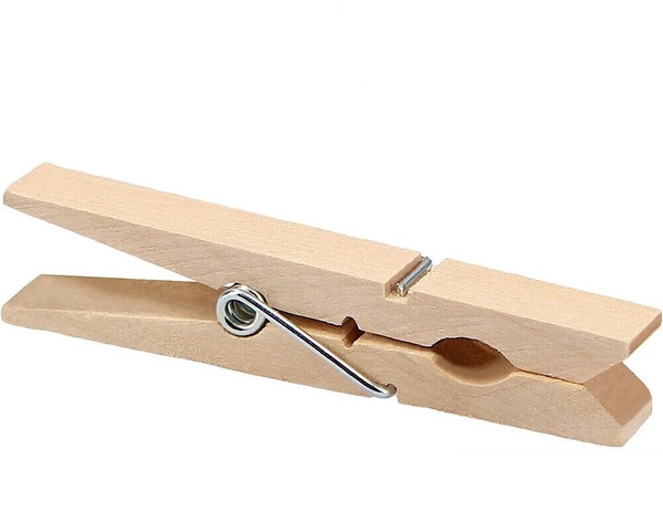 5 X WäScheklammern Klammern WäSche HolzwäScheklammern L 7,2 Cm Aus Buchenholz-image
