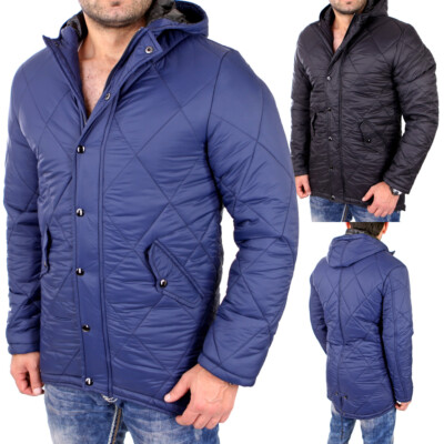Reslad Winterjacke Herren Parka Anorak Stepp Männer Kapuzen Jacke RS-501 SALE