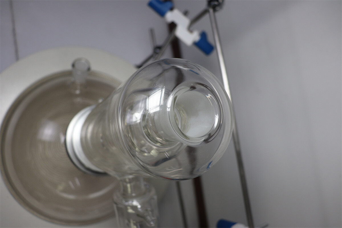 Laboy Glass Short Path Head For Distillation Apparatus Vith Vacuum Jacked With 14/20 Join And 10/18 Thermomter Joint Without Intendation