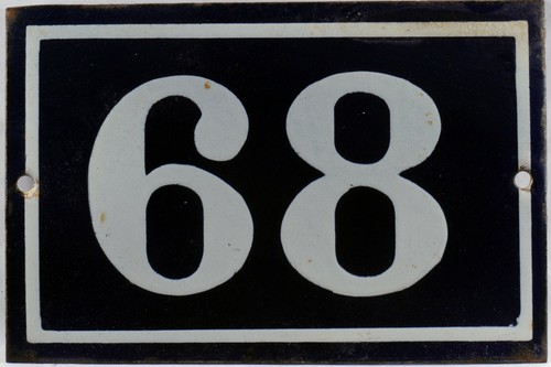 Old blue French house number - thousands of vintage steel enamel examples listed - Picture 9 of 16