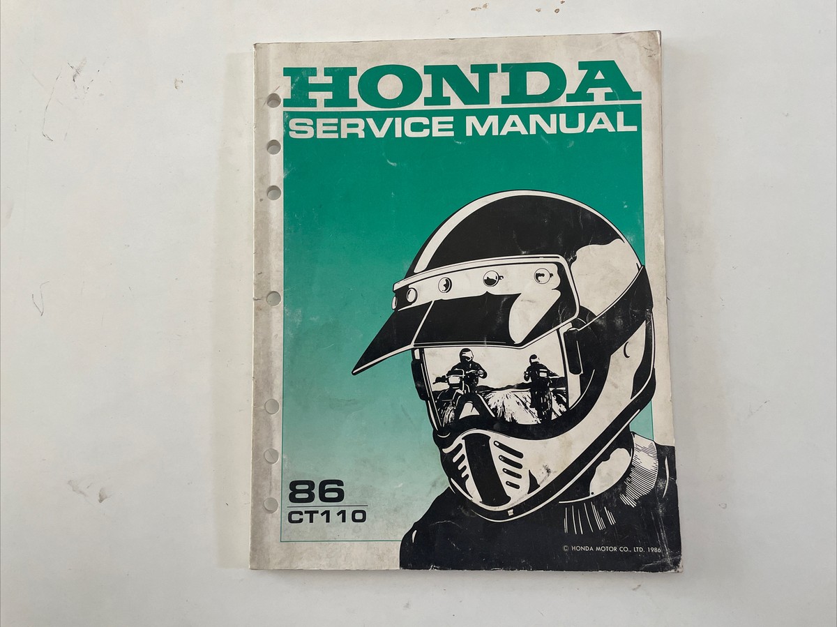 Genuine Honda Dealer Factory Shop Service Repair Manual 1986